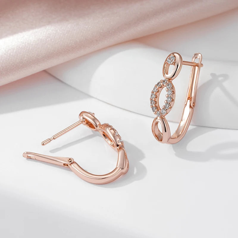 Rose Gold Color Drop Earrings