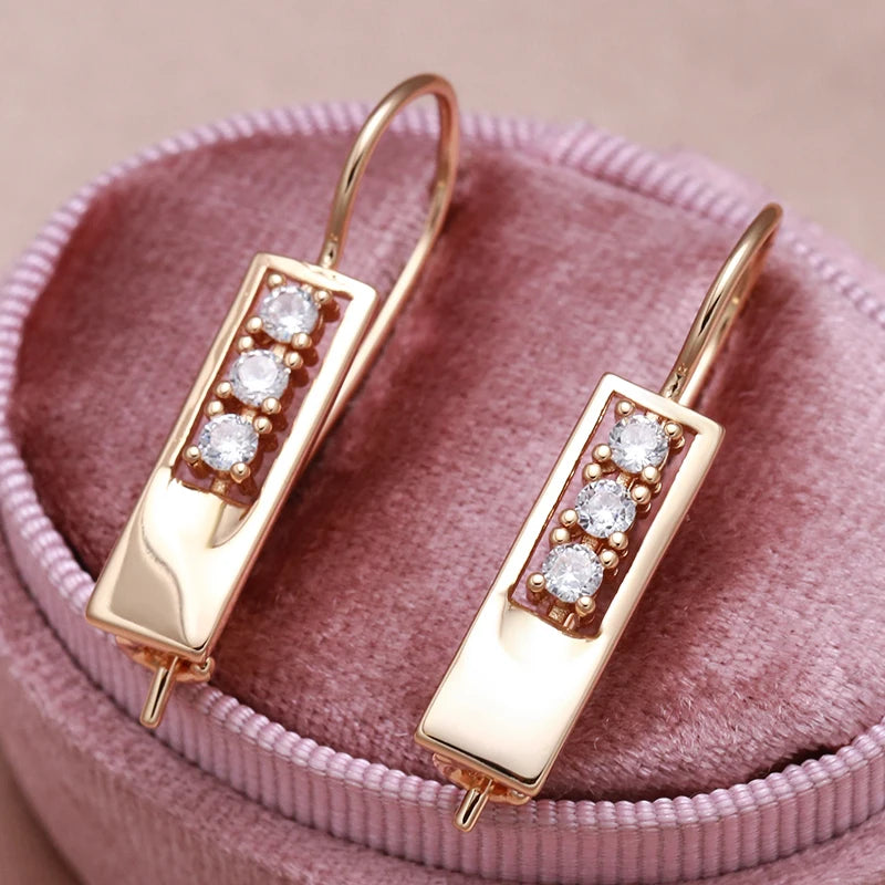 Piercing Glossy Zircon Earrings