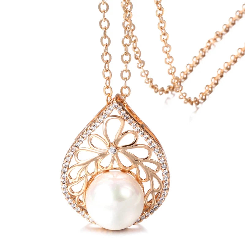 Luxury Pearl Big Pendant Necklace